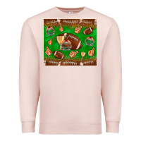 Pale Pink football leopard Premium Sweatshirt - NancyCooperArtShop