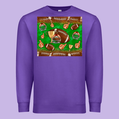 Football Leopard Premium Sweatshirt Designed By Nancycooperartshop