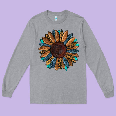 Fall Tooled Lather Leopard Long Sleeve Tee Designed By Ranaportraitstore