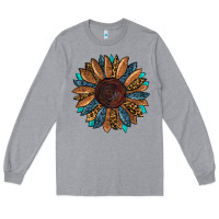 Heather Grey fall tooled lather leopard Long Sleeve Tee - RanaPortraitStore