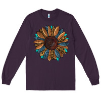 Plum fall tooled lather leopard Long Sleeve Tee - RanaPortraitStore