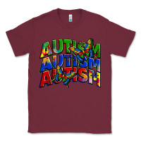 Burgundy autism autism autism Classic Tee - Zillion Design Studio