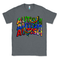Charcoal Heather autism autism autism Classic Tee - Zillion Design Studio