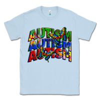Dusty Blue autism autism autism Classic Tee - Zillion Design Studio