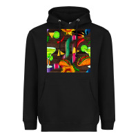 Black margarita and taco seamless pattern Heavyweight Hoodie - BundleAndBundleShop
