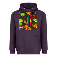 Plum margarita and taco seamless pattern Heavyweight Hoodie - BundleAndBundleShop