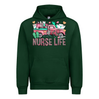Forest Green Nurse Life Truck Urban Hoodie - BundleAndBundleShop