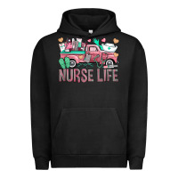 Pigment Black Nurse Life Truck Urban Hoodie - BundleAndBundleShop