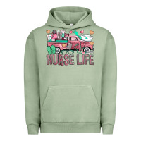 Pigment Oil Green Nurse Life Truck Urban Hoodie - BundleAndBundleShop