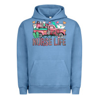 Pigment Pebble Blue Nurse Life Truck Urban Hoodie - BundleAndBundleShop