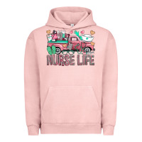 Pigment Salmon Nurse Life Truck Urban Hoodie - BundleAndBundleShop