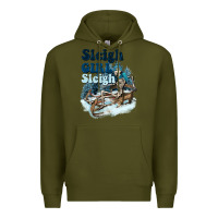 Army Green sleigh girl sleigh skeleton Premium Hoodie - NancyCooperArtShop
