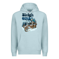 Blue Mist sleigh girl sleigh skeleton Premium Hoodie - NancyCooperArtShop