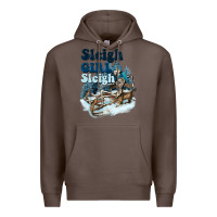 Coffee sleigh girl sleigh skeleton Premium Hoodie - NancyCooperArtShop