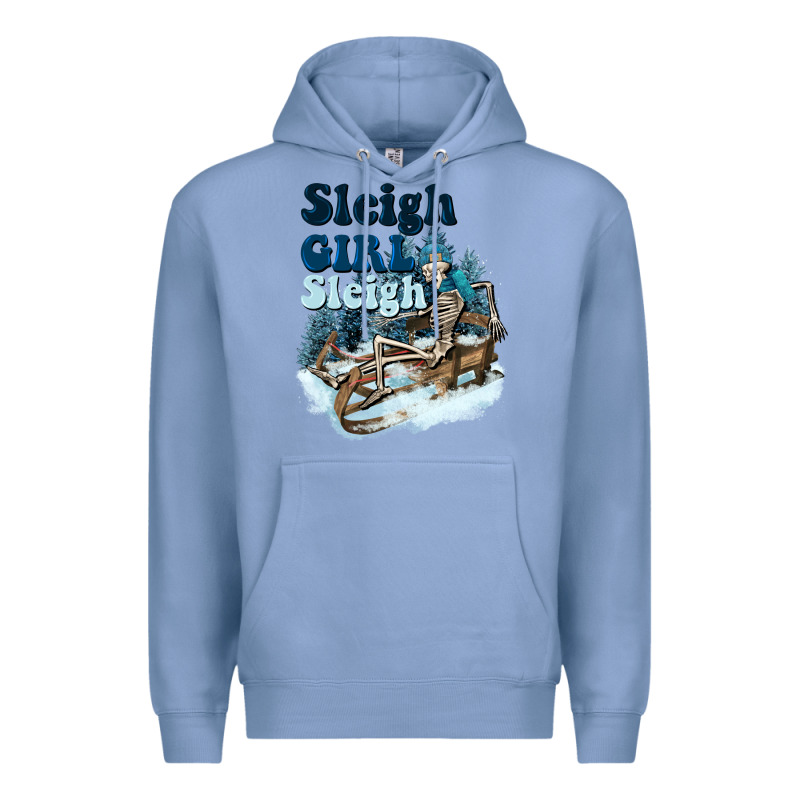 Sleigh Girl Sleigh Skeleton Premium Hoodie by NancyCooperArtShop | Teevron