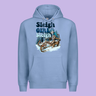 Sleigh Girl Sleigh Skeleton Premium Hoodie Designed By Nancycooperartshop
