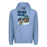 Colony Blue sleigh girl sleigh skeleton Premium Hoodie - NancyCooperArtShop