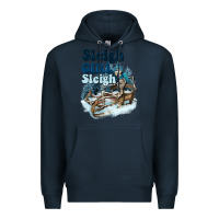 Navy sleigh girl sleigh skeleton Premium Hoodie - NancyCooperArtShop