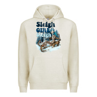 Oatmeal Heather sleigh girl sleigh skeleton Premium Hoodie - NancyCooperArtShop