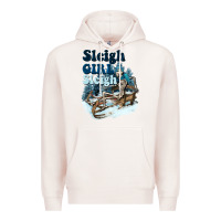 Pale Pink sleigh girl sleigh skeleton Premium Hoodie - NancyCooperArtShop