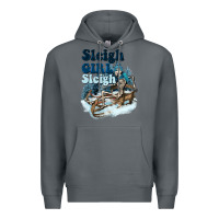 Rock sleigh girl sleigh skeleton Premium Hoodie - NancyCooperArtShop