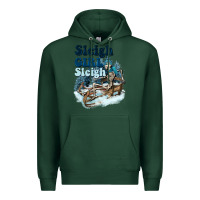 Sports Green sleigh girl sleigh skeleton Premium Hoodie - NancyCooperArtShop