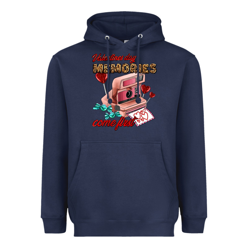 Valentines Day Memories Come First Heavyweight Hoodie by AdoDesignShop | Teevron