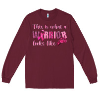 Burgundy This Is What a Warrior Looks Like Long Sleeve Tee - texasbilliewilder
