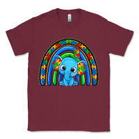 Burgundy autism elephant rainbow Classic Tee - Zillion Design Studio