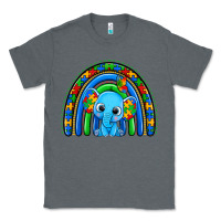 Charcoal Heather autism elephant rainbow Classic Tee - Zillion Design Studio