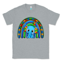 Heather Grey autism elephant rainbow Classic Tee - Zillion Design Studio