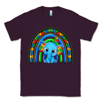 Plum autism elephant rainbow Classic Tee - Zillion Design Studio