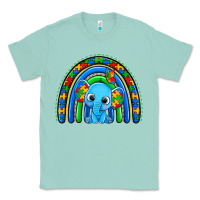 Seafoam autism elephant rainbow Classic Tee - Zillion Design Studio