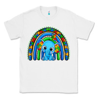 White autism elephant rainbow Classic Tee - Zillion Design Studio