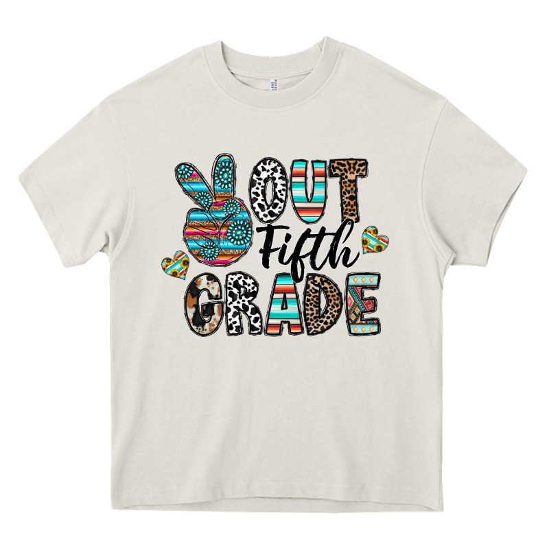 Out Fifth Grade Heavy Core Tee by CowhideDigitalArt | Teevron