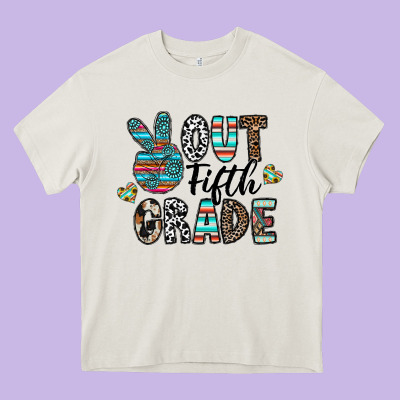 Out Fifth Grade Heavy Core Tee Designed By Cowhidedigitalart