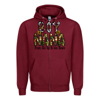 Burgundy boy nana from son up to son down Zipper Hoodie - CowhideDigitalArt