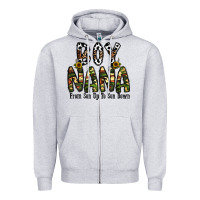 Heather Grey boy nana from son up to son down Zipper Hoodie - CowhideDigitalArt