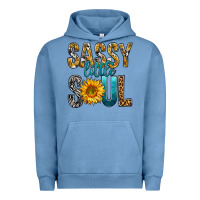 Pigment Pebble Blue Sassy Little Soul Urban Hoodie - BundleAndBundleShop