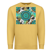 Antique Gold gemstone leopard cowhide Premium Sweatshirt - NancyCooperArtShop