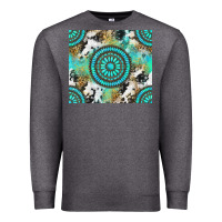 Charcoal Heather gemstone leopard cowhide Premium Sweatshirt - NancyCooperArtShop