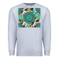 Heather Grey gemstone leopard cowhide Premium Sweatshirt - NancyCooperArtShop