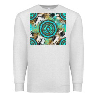 Oatmeal Heather gemstone leopard cowhide Premium Sweatshirt - NancyCooperArtShop