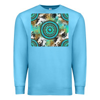 Ocean Blue gemstone leopard cowhide Premium Sweatshirt - NancyCooperArtShop