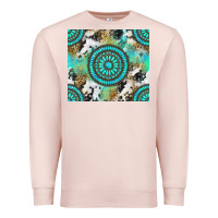 Pale Pink gemstone leopard cowhide Premium Sweatshirt - NancyCooperArtShop