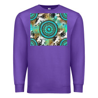 Purple gemstone leopard cowhide Premium Sweatshirt - NancyCooperArtShop