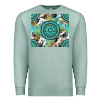Seafoam gemstone leopard cowhide Premium Sweatshirt - NancyCooperArtShop