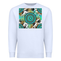 White gemstone leopard cowhide Premium Sweatshirt - NancyCooperArtShop