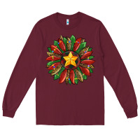 Burgundy christmas sunflower Long Sleeve Tee - RanaPortraitStore