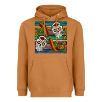 Meerkat sugar skull seamless pattern Heavyweight Hoodie - BundleAndBundleShop